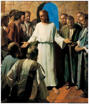 Christian Jesus Painting - Behold my hands and feet Harry Anderson religious Christian